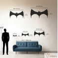 thumbnail image 3 of Violaura Bat Metal Wall Art - Easy to Install Hanging Perfect for Home, Living Room Decor (36.0" x 19.1"), 3 of 8