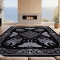 thumbnail image 2 of Design&I 4'x6' Washable Area Rug Moody Eccentric Serpentine Lunar Eclipse Fantasy Constellation Art for Home Office, Under Desk, Snag-Free Skid-Resistant Medium, 2 of 7
