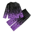 thumbnail image 4 of Matching Halloween Pajamas Set for Family, Spooky Printed Long Sleeve PJs Lounge Sleepwear Gift for Holiday Pajama Party, 4 of 4