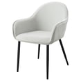 thumbnail image 5 of Emma Fabric Upholstered Dining Arm Chair Fog Grey (Set of 2), 5 of 13