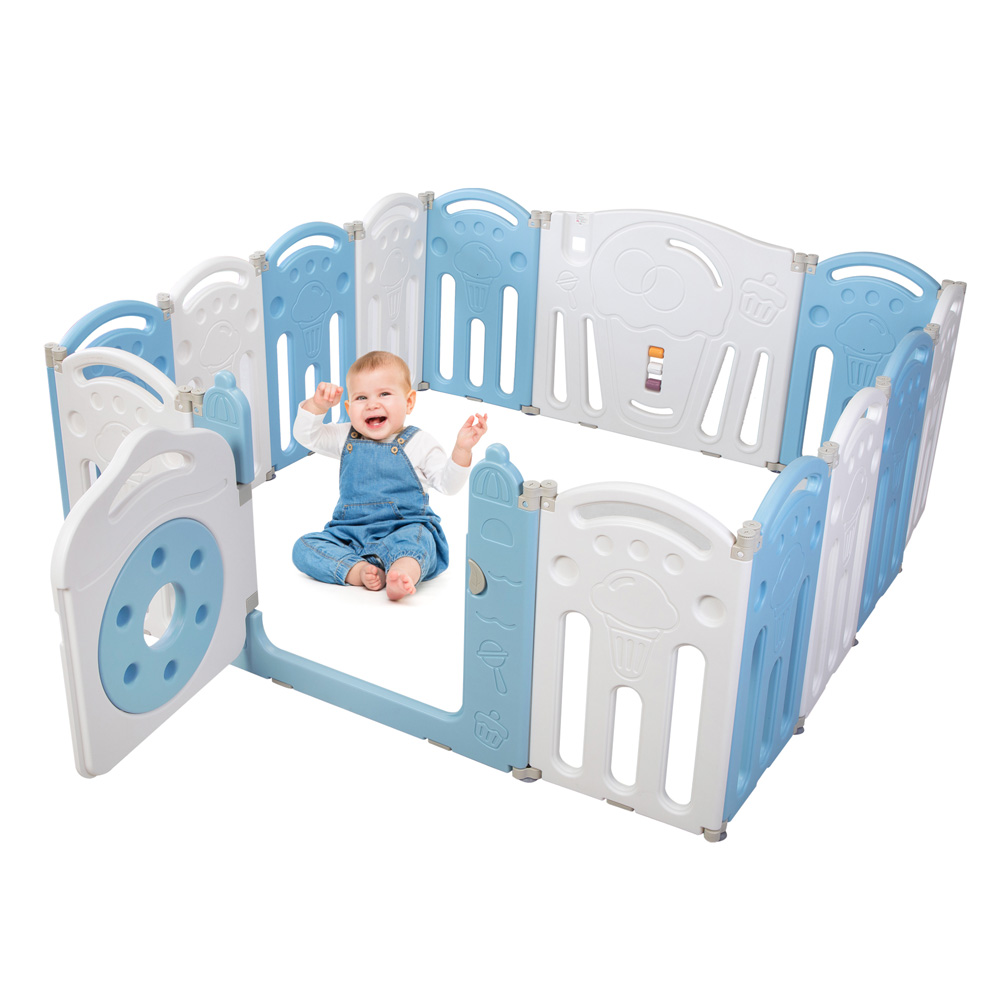 SESSLIFE Baby Playpens for Infants Toddler, Foldable 14 Panels Play