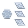 thumbnail image 2 of Xihbxyly Caja de Epoxi de Cristal Diy, Diseño de Espejo Romboidal, Molde de Resina de Fácil Liberación, Material Transparente, Decoración Del Hogar, Artesanía de Cabujón, Almacenamiento Hexagonal, Ju, 2 of 5