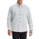 thumbnail image 1 of Camisa de manga larga para hombre con patrón de lunares INSPIRE CHIC, camisas de negocios en bloque de color S blanca, 1 of 6