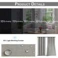 thumbnail image 5 of DONGPAI Blackout Outdoor Curtains Waterproof 52x96inch Windproof Curtain Grommet Top and Tab Bottom Drape for Patio, Cabana, Porch, Gazebo, Light Gray, 1 Panel, 5 of 7