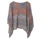 thumbnail image 1 of Poncho tipo chal de punto con degradado y superposición de murciélago para otoño e invierno estilo bohemio para mujer, para comercio exterior, con borlas, 1 of 5