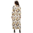 thumbnail image 2 of FKELYI Sunflower Rooster Print Fall Maxi Dress Long Sleeve A-Line Flowy Dresses with Side Pockets for Women V Neck Casual Dress for Spring Winter, M, 2 of 6