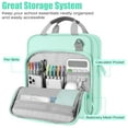 thumbnail image 6 of MoKo Zipper Binder with Strap Handle, 2 inch 3 Ring 500 Sheet Capacity Multi-Pockets Binder Organizer, School Office Supplies, Mint Green, 6 of 8
