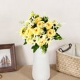 thumbnail image 5 of Torqee Premium Artificial Rose Bouquet,32cm Realistic Silk Flower Stems for Home Wedding Vase Centerpiece Floral Arrangement,Yellow, 5 of 5