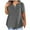 Dark Gray, variant on Aloohaidyvio Tops Tops For Women V-Neck Lace Casual Loose Summer Short Sleeve Blouse