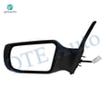 thumbnail image 3 of Pair of 2 Left Chrome/Flat-Right Side Chrome/Convex+Warning Power Non-Folding W/Cover View Mirror Black Smooth For 2007-2012 Nissan Altima, 3 of 10