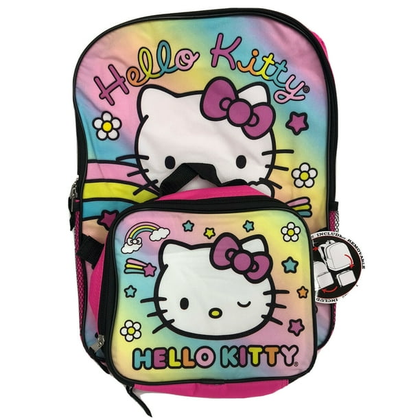 Hello Kitty Girls 16” Backpack With Detachable Lunch Box