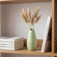 thumbnail image 4 of Unique Bargains Modern Matte Ribbed Decorative Flower Vase for Desktop & Bathroom Green, 4 of 5