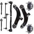 thumbnail image 2 of ECCPP - 10PCS Front Lower Control Arm And Ball Joint Inner Outer Tie Rod End Sway Bar Link Wheel Hub Bearing Compatible Fit 2007-2011 For Nissan Versa Suspension Kit, 2 of 5