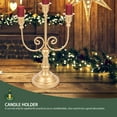 thumbnail image 1 of UPOUART Portavelas Europeo De 3 Brazos En Hierro Dorado Para Y Eventos Decorativos, 1 of 8