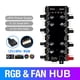 thumbnail image 3 of 1 pin RGB PWM a 8 HUB divisor multidireccional 12V/4 para placa base de ventilador (4D) Hugtrwg Para estrenar, 3 of 9