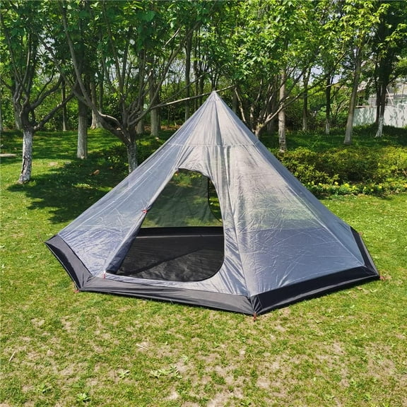 Inner Mesh with Bathtub Bottom for Tipi Hot Tent, Mosquito Net for Camping Bed for Travel Outdoor Netting Cover Lightweight Mesh