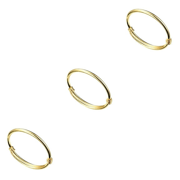 IFANLANDOR Golden Copper Bracelet Fashion Style for Children Birthday Anniversary 3Set