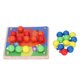 thumbnail image 5 of Button Art Toy, Colorful Parent Child Interaction Educational Mushroom Nails Pegboard Skills Training Hand Eye Coordination Smooth Edges With Base For Home ANGGREK AC6783, 5 of 8