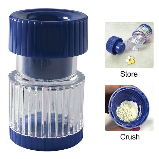 Trituradora De Pastillas Portátil 2 En 1, Pulverizador De Pastillero Con Almacenamiento, Material ABS De Alta, No E Insípido, Para Tabletas Medicinales, Divisores De