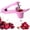Pink, variant on Cherry Pitter - Stainless Steel Cherries Pitter Tool Cherries Corer Cherry Remover for Making Cherry Jam with Lock Design(Black)