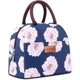 thumbnail image 1 of Bolsa de almuerzo para hombres y mujeres, fiambrera aislada para adultos, bolsa de almuerzo reutilizable para el trabajo, picnic, escuela o viajes (flor rosa) ZefeiWu 8390613897947, 1 of 1