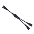 thumbnail image 4 of Negro IEC 320 C14 a 2 C13 Aptador de cable de extensión de fuente de alimentación de CA para PC PDU UPS Soledad Cable de extensión, 4 of 8