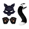 thumbnail image 2 of BELOVING et Ensemble de Queue Costume d'Halloween pour Fête d'Halloween Jeu de Rôle Noir, 2 of 9