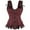 Red, variant on Renaissance Corset Tops for Women Floral Lace Up Overbust Bustier Vest Vintage Waist Cincher Bodice Shapewear Tank Top with Irregular Hem