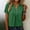 Green(New), variant on PNTUTB Summer Fashion Women's Casual Loose Comfortable Solid Color V Neck Half Button Short Sleeve T Shirt