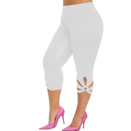 

Miarhb pajamas for women sale women blouse Fashion Women Plus Size Solid Hollow Elastic Waist Casual Leggings Pants