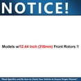 thumbnail image 2 of Detroit Axle - Brake Kit for 03-14 Volvo XC90 Brakes Rotors Ceramic Brake Pads 2003 2004 2005 2006 2007 2008 2009 2010 2011 2012 2013 2014 Replacement: 12.44'' inch Front and 12.13" inch Rear Rotors, 2 of 9