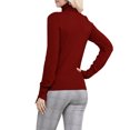 thumbnail image 2 of NINEXIS Women's Long Sleeve Turtle Neck Pullover Chic Soft Sweater with Sleeve Button, 2 of 2