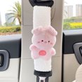 thumbnail image 3 of Almohadillas para cinturón de seguridad de coche con bonitos animales de oso, almohadilla universal para el hombro del asiento del coche, funda de cojín, protector para cinturón de seguridad, 3 of 5