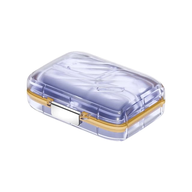 Ohufall Large Capacity Pill Organizer Portable Medication Storage Box Sealed Pill Container For Home