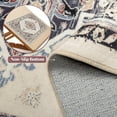 thumbnail image 3 of 6'x6' Round Area Rugs, Machine Washable Non Slip Area Rug for Living Room, Soft Low Pile Vintage Print Pattern Indoor Bedroom Thin Carpet, Khaki, 3 of 5