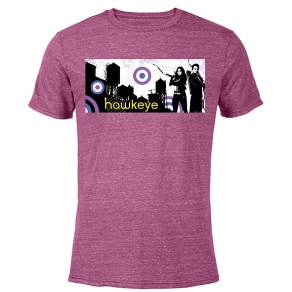 Marvel Hawkeye Kate Bishop and Clint Barton Banner - Short Sleeve Blended T-Shirt for Adults – Customized-Purple