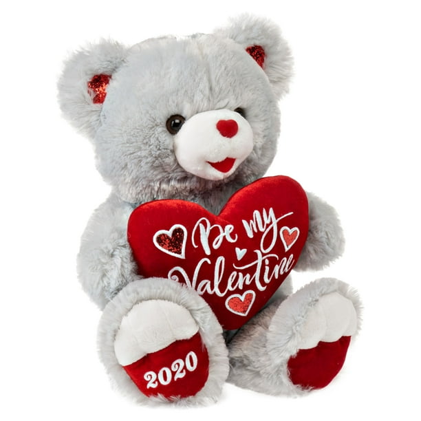 Way To Celebrate Valentine's Day Sweetheart Teddy Bear, Gray