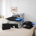 thumbnail image 5 of Manfei Game Console Print Twin Bedding Sets 7-Piece, Black Grey Blue Bedding Comforter Set, Video Gaming Player Reversible Sheet Sets, Microfiber Bedroom Decor, 5 of 7