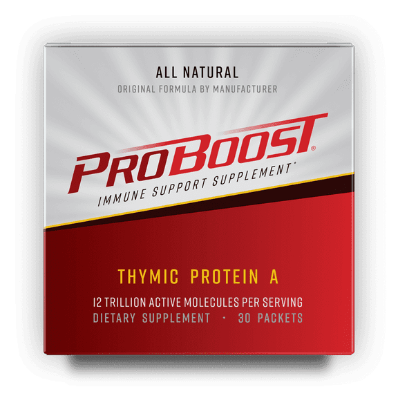 ProBoost Thymic Protein A Powder Packets (4 McG TPA) – Immune System Support Supplement - All Natural, Non-GMO Formula - 30 Packets