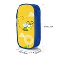 thumbnail image 4 of XMXY Yellow Funny Flying Bee Large Capacity Pencil Case, Portable Pencil Bags with Compartments Zipper Blue, 4 of 7