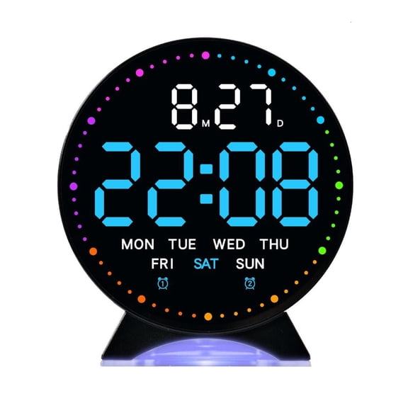 MOMOJIA LED Digital Alarm Clock with 3 Brightness Dimmer Alarm Sound Electric Desk Clock