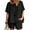 Black, variant on PATLOLLAV Summer Womens Casual Round Neck Short Sleeve Tops and Shorts Two Pieces Set