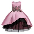 thumbnail image 2 of Baby Girl Flower Pattern Show Dress Birthday Party Formal Dress, 2 of 11