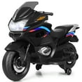 thumbnail image 1 of Costway 12V Kids Ride On Motorcycle Electric Motor Bike w/ Training Wheels & Light Black, 1 of 10
