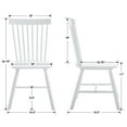 thumbnail image 5 of Dayalane Farmhouse Windsor Dining Chairs Set of 2, Solid Wood Spindle Back Dining Side Chairs, Mid-Century French Country Oak Kitchen Chairs for Dining Room Living Room Kitchen Restaurant, White, 5 of 16