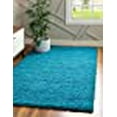 thumbnail image 2 of Unique Loom Solid Shag Modern Plush Area Rug 9' x 12' Rectangle Turquoise, 2 of 5