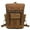 Coffee, variant on - Men's Canvas Crazy Horse Leather Travel Backpack