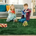 thumbnail image 5 of GlowSol 9x12 Large Shag Rug Modern Shag Area Rug Ultra Soft Fluffy Rug Thick Plush Rug High Pile Non-Shedding Shaggy Rug for Living Room Bedroom, Green, 5 of 5