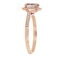 thumbnail image 3 of 14K Rose Gold 0.8 carat Diamonds and Tear Drop Pink Morganite Halo Ring by Hollywood Hills Jewelers, 3 of 5