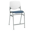 thumbnail image 4 of KFI Studios KOOL Armless Stacking Counter Barstool, White Back, Navy Seat, 4 of 6